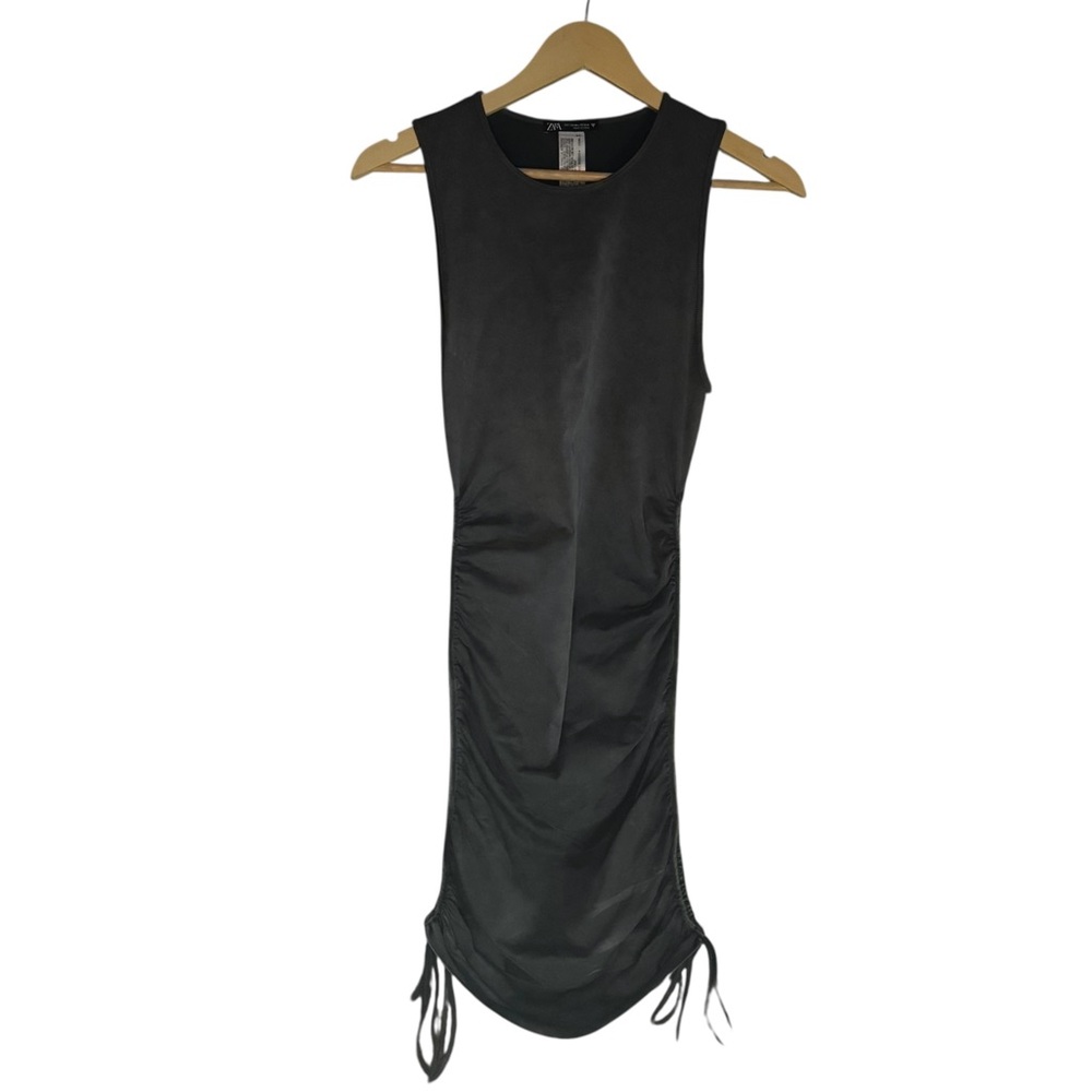 Zara Gray Sleeveless Midi Dress, EUC, size M/L